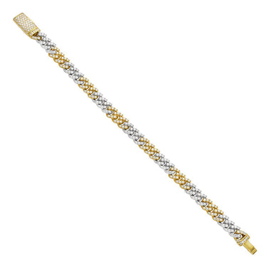 Diamond Cuban in 14k Two Tone Gold 5.31 Ctw